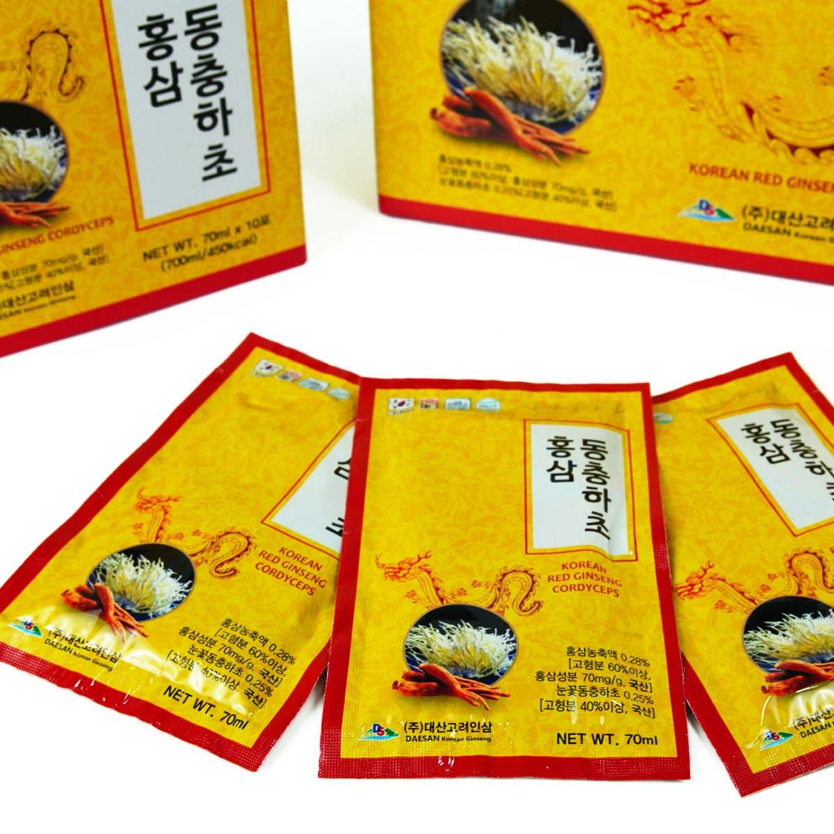 Nước hồng sâm đông trùng hạ thảo DAESAN 20 gói tiện lợi