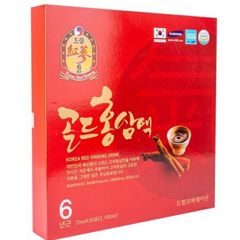 nuoc hong sam chen dream 6 nam tuoi han quoc hop 30 goi 70ml