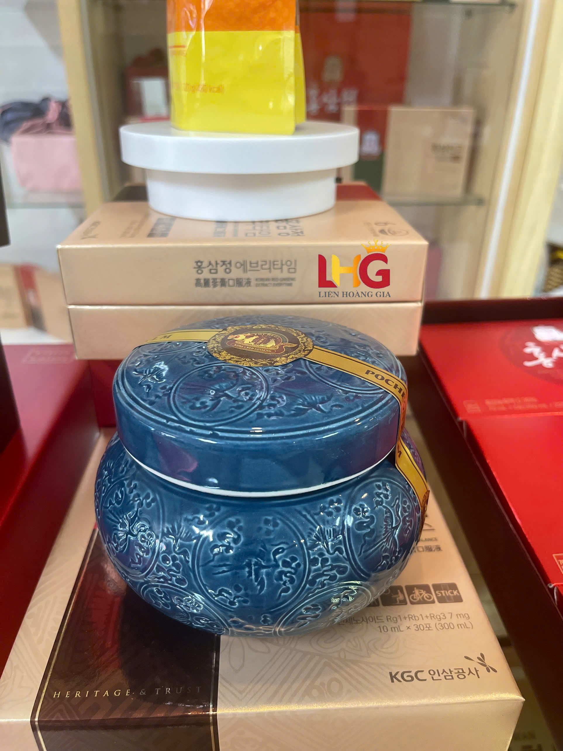 Cao hồng sâm hũ đôi Achimadang Hàn Quốc hộp gỗ