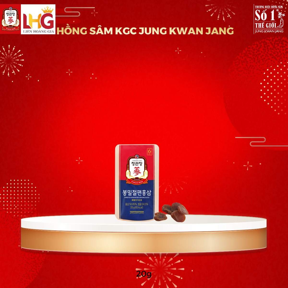 hồng sâm lát tẩm mật ong kgc