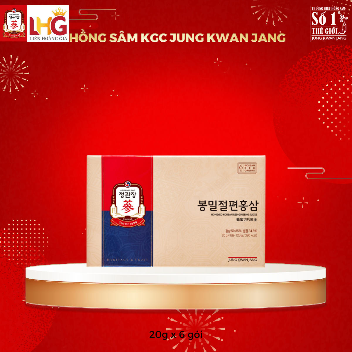hồng sâm lát tẩm mật ong kgc