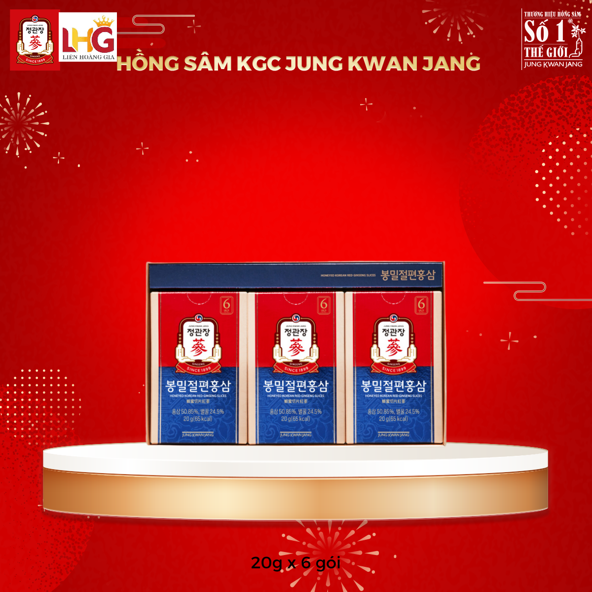 hồng sâm lát tẩm mật ong kgc