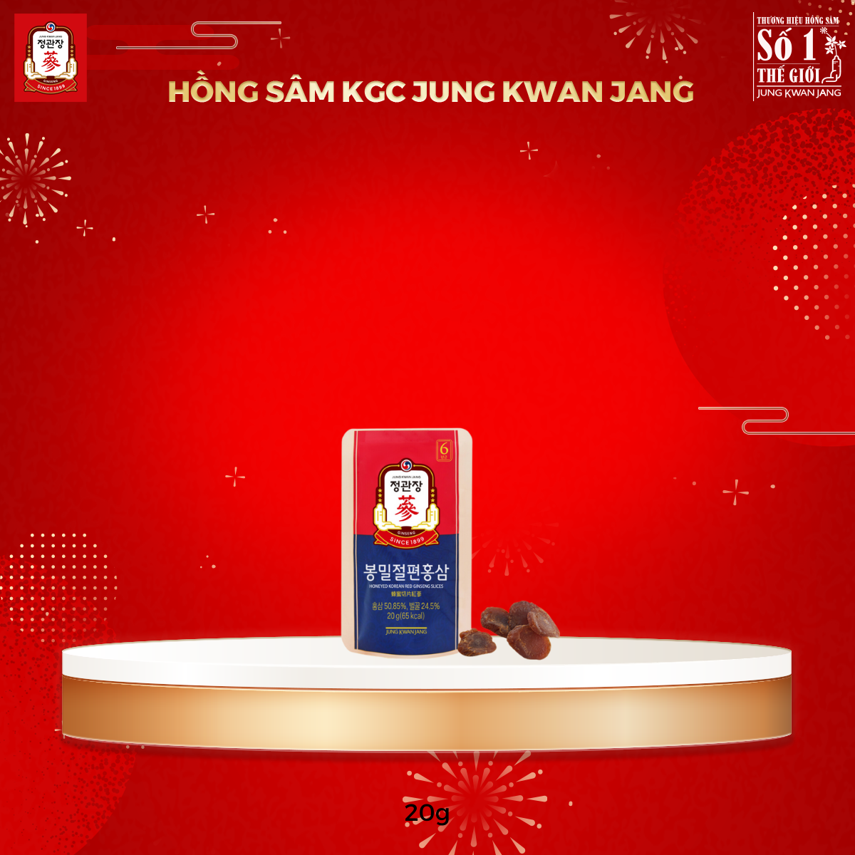hồng sâm cát lát tẩm mật ong kgc
