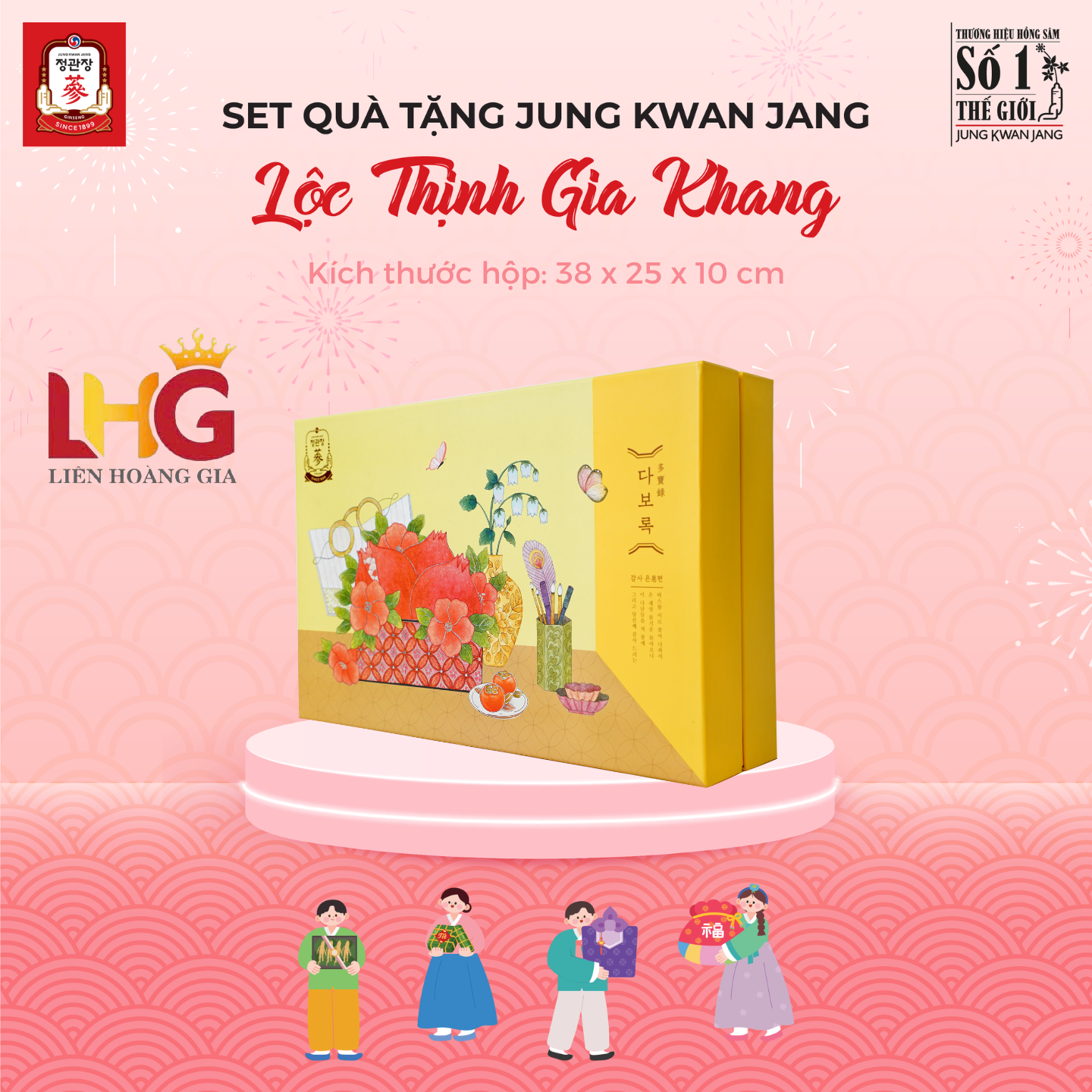 Các sản phẩm nhân sâm trong hộp quà Lộc Thịnh Gia Khang – chính hãng Hàn Quốc