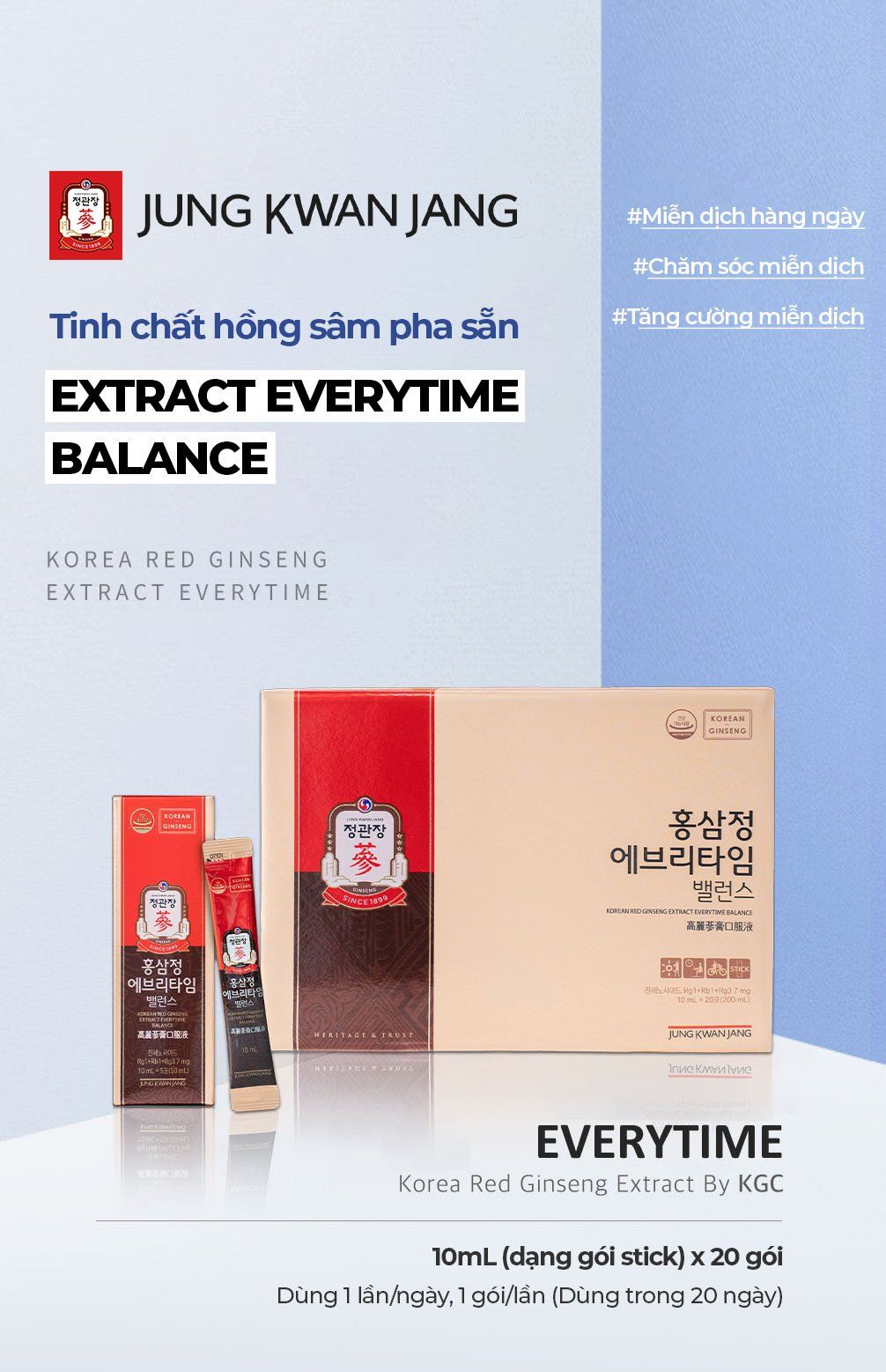 Hộp KGC Everytime Balance 20 gói dùng làm quà tặng