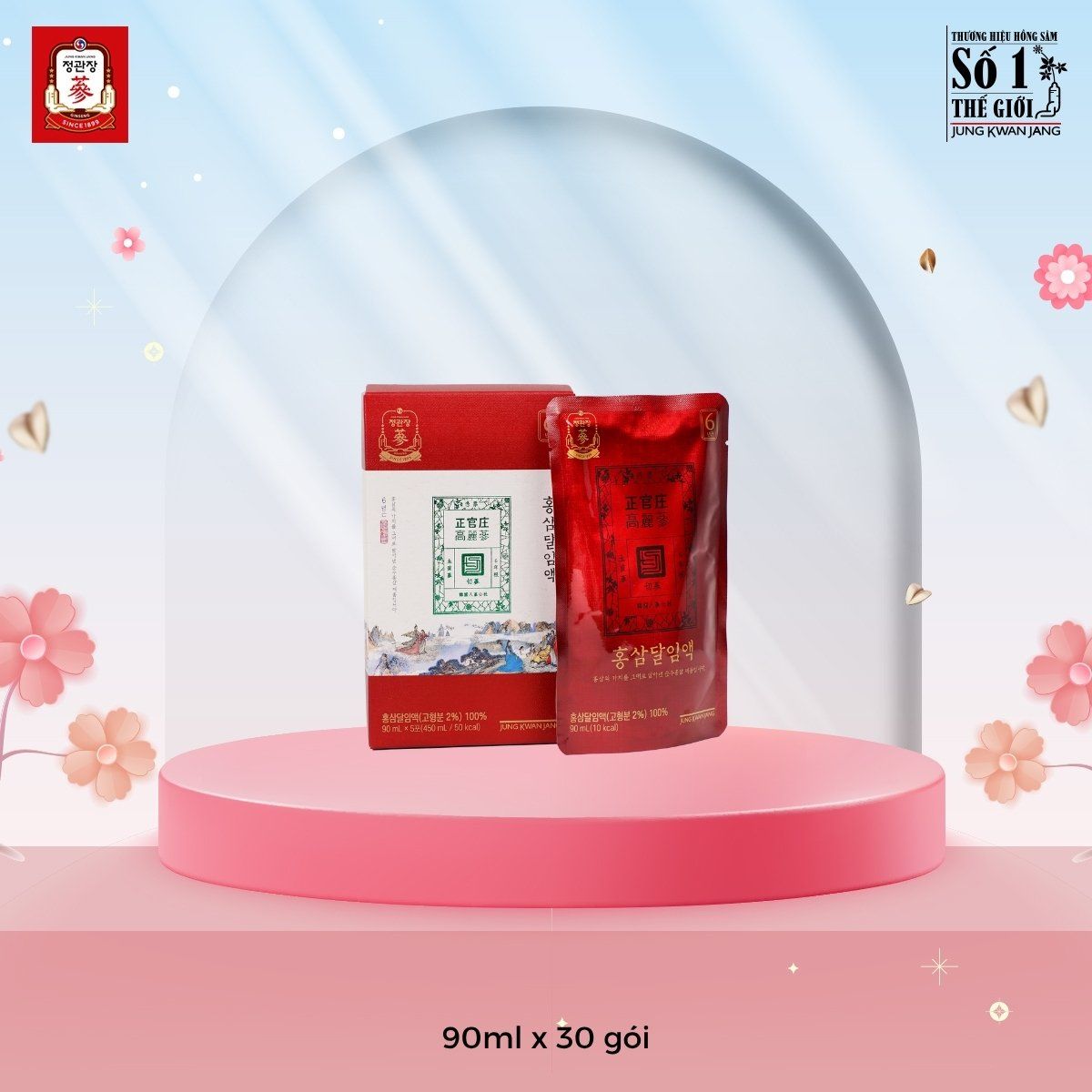 Người đang uống nước hồng sâm KGC Pure Extract