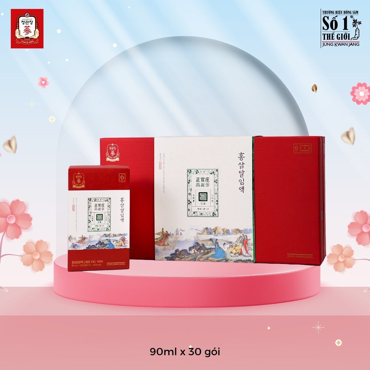 Bảng thành phần 100% từ củ sâm 6 năm tuổi của KGC Pure Extract