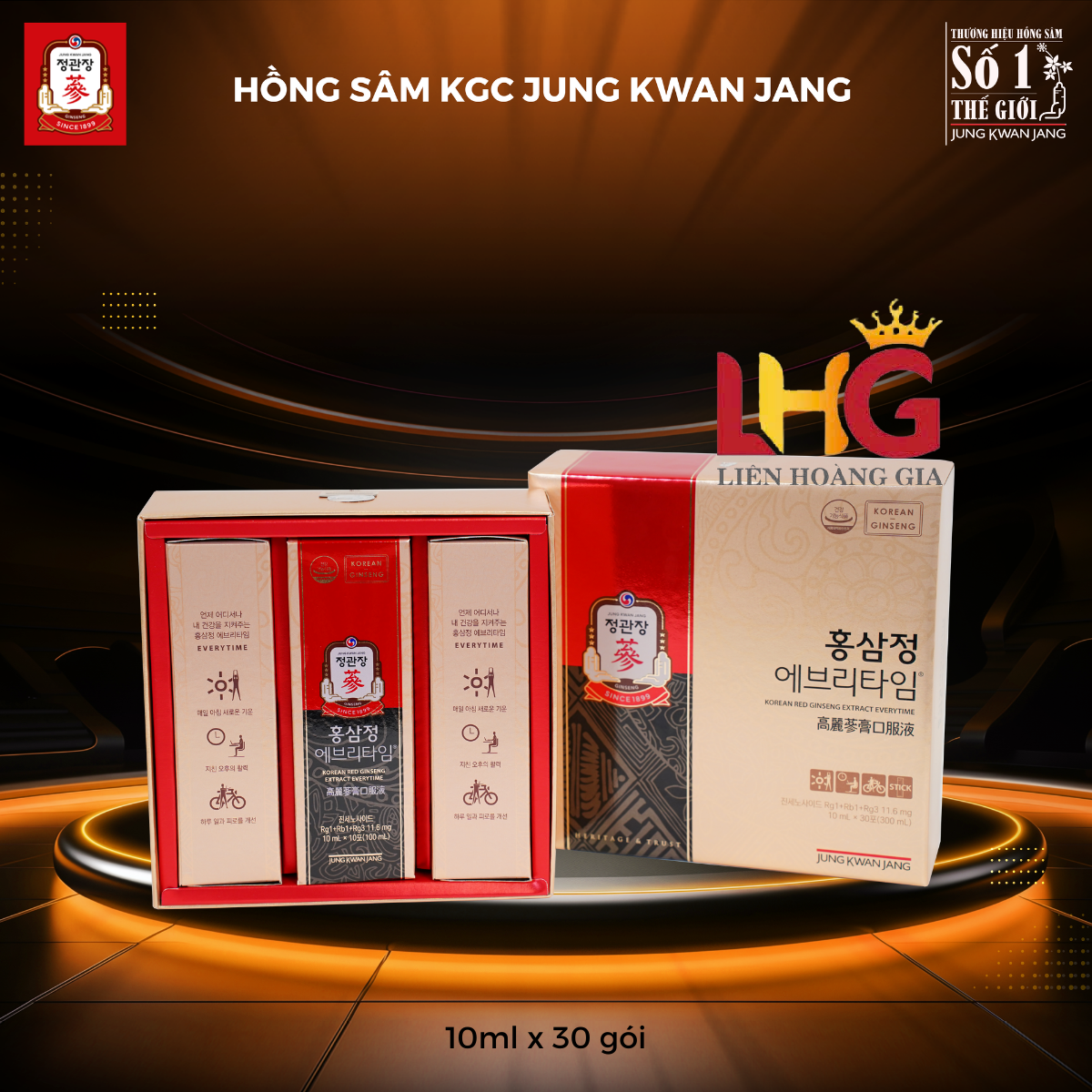 Tinh Chất Hồng Sâm Pha Sẵn KGC Extract Everytime Balance 10ml x 30 Gói