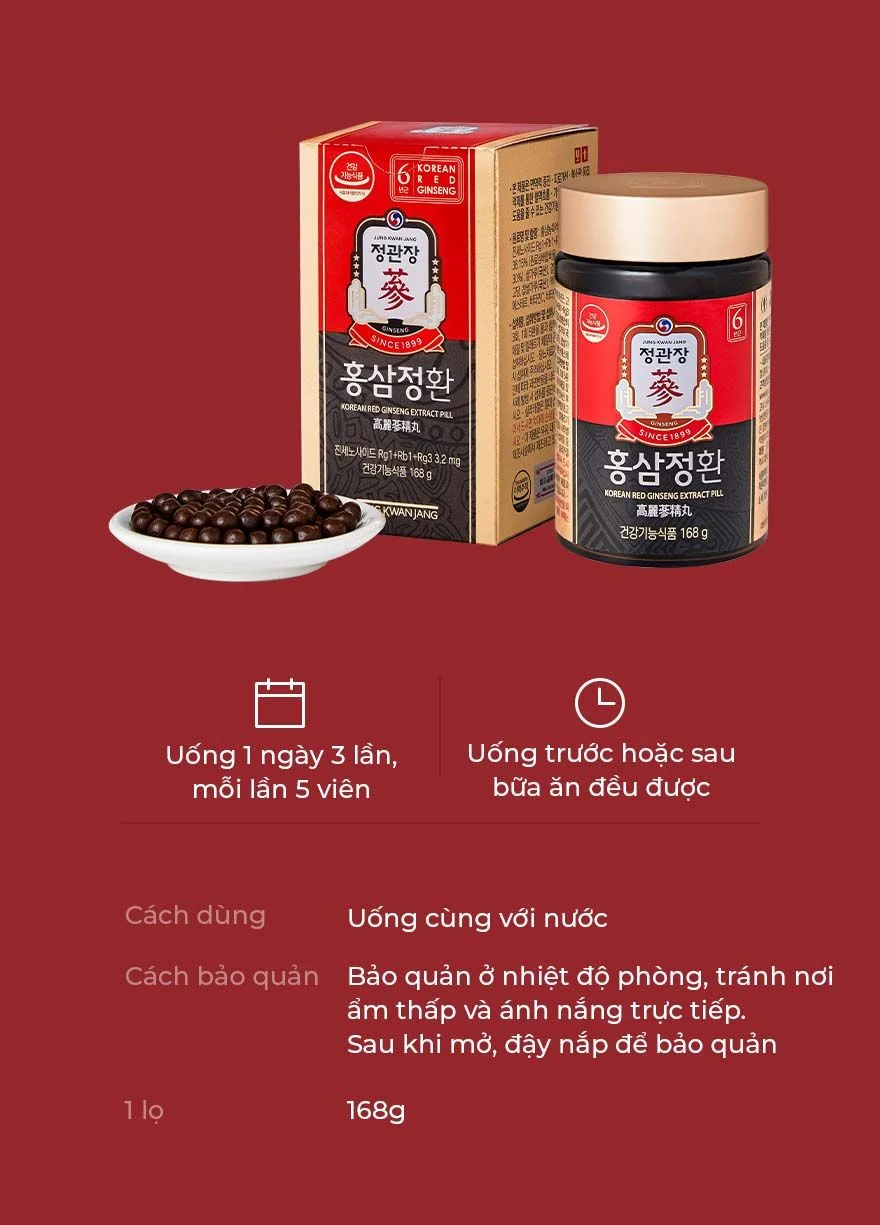 Tinh Chất Hồng Sâm Hàn Quốc KGC Jung Kwan Jang Extract Pills