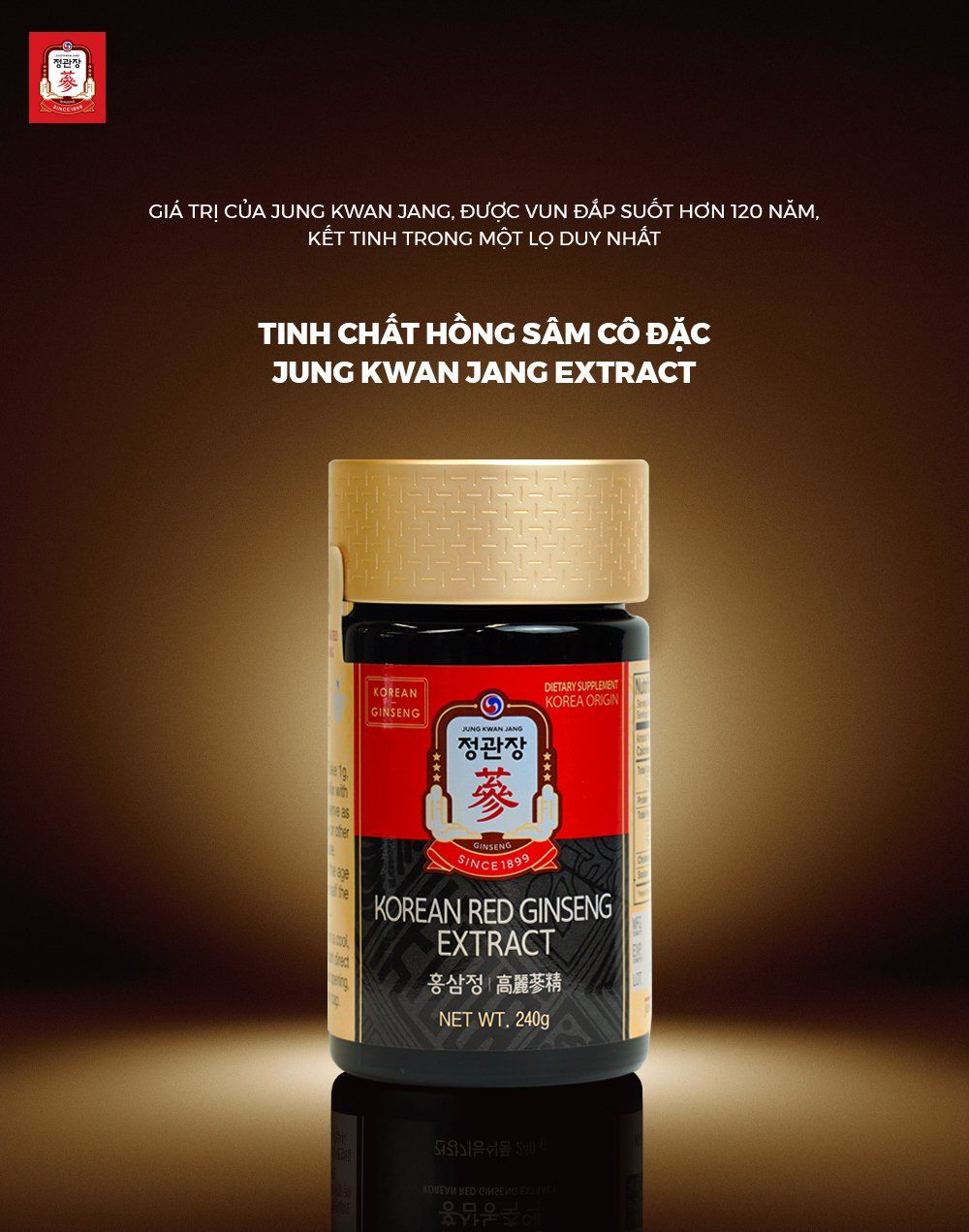 Hình ảnh người phụ nữ trung niên khỏe mạnh, tươi tắn đang sử dụng sản phẩm hồng sâm KGC, thể hiện tác dụng bồi bổ và chống lão hóa