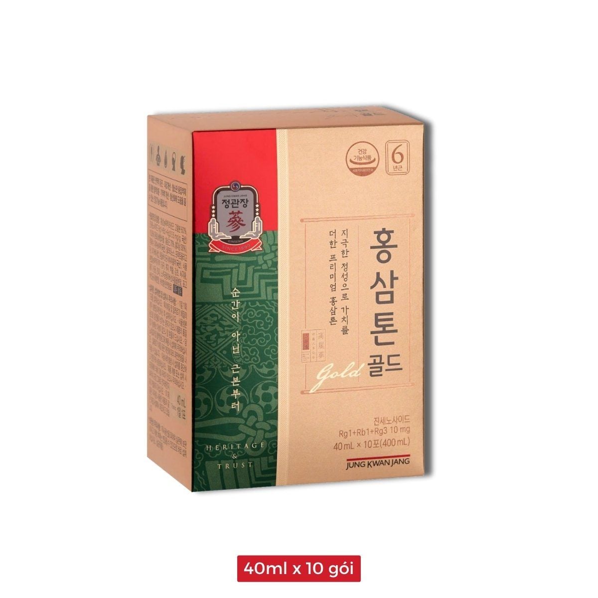 Hàm lượng hồng sâm cô đặc 10,5% trong KGC Tonic Gold