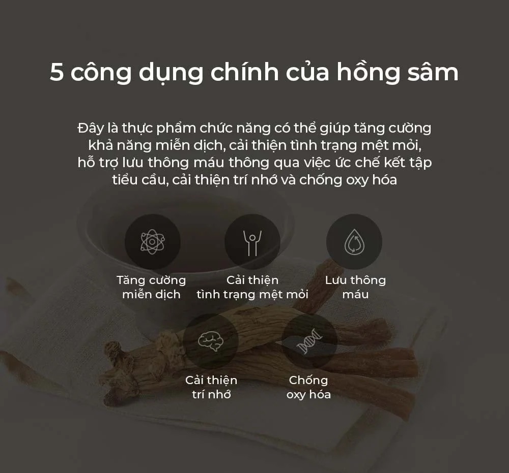 Công dụng viên hồng sâm KGC tăng cường miễn dịch và sức đề kháng