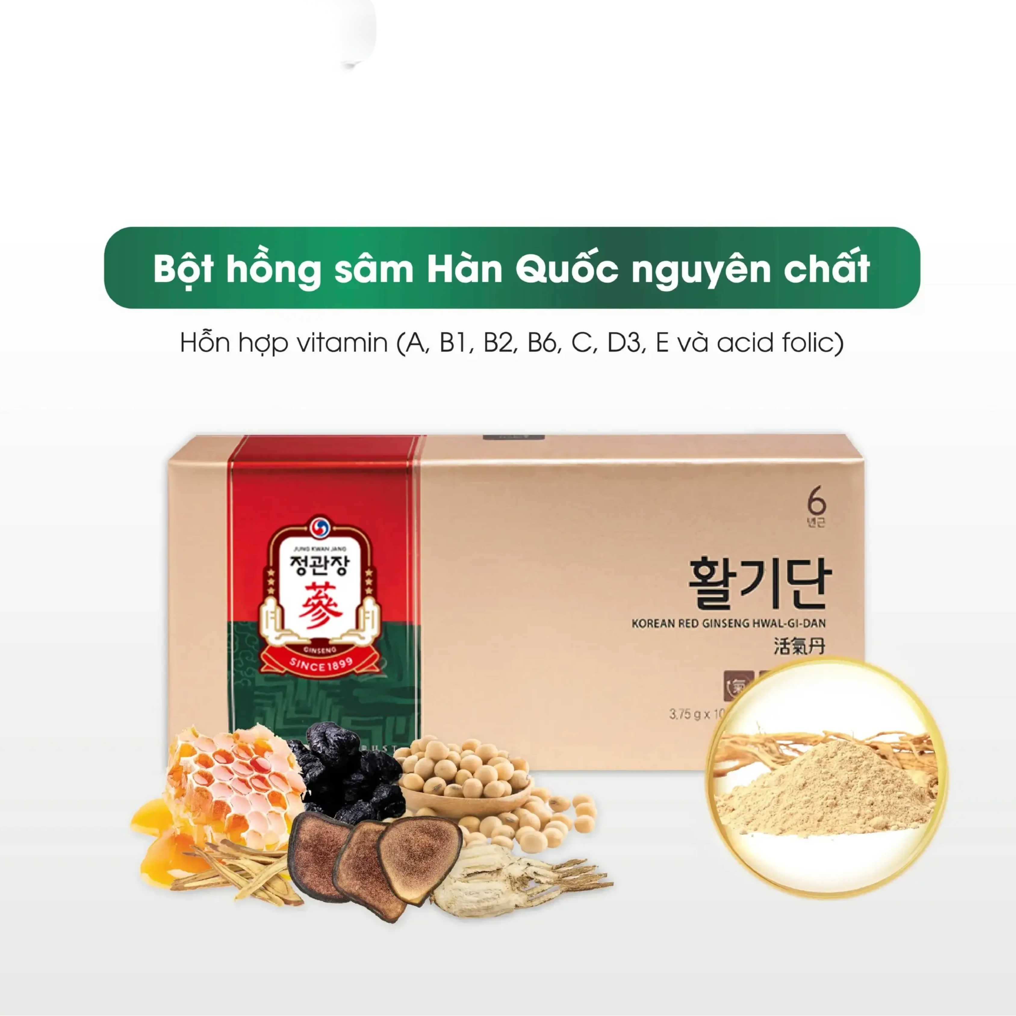 Phức hợp Vitamin A B C D E và Taurine trong viên sâm Vital Pill