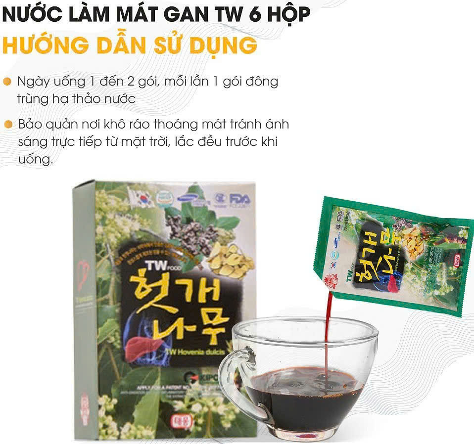 Tem chống hàng giả và nhãn mác sản phẩm nước giải rượu TW Hovenia dulcis nhập khẩu Hàn Quốc