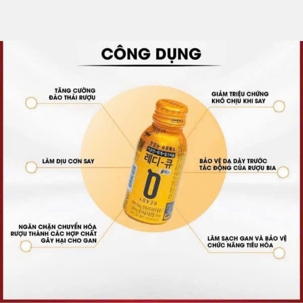 Tem chống hàng giả và nhãn mác sản phẩm nước uống giải rượu Ready Q nhập khẩu Hàn Quốc