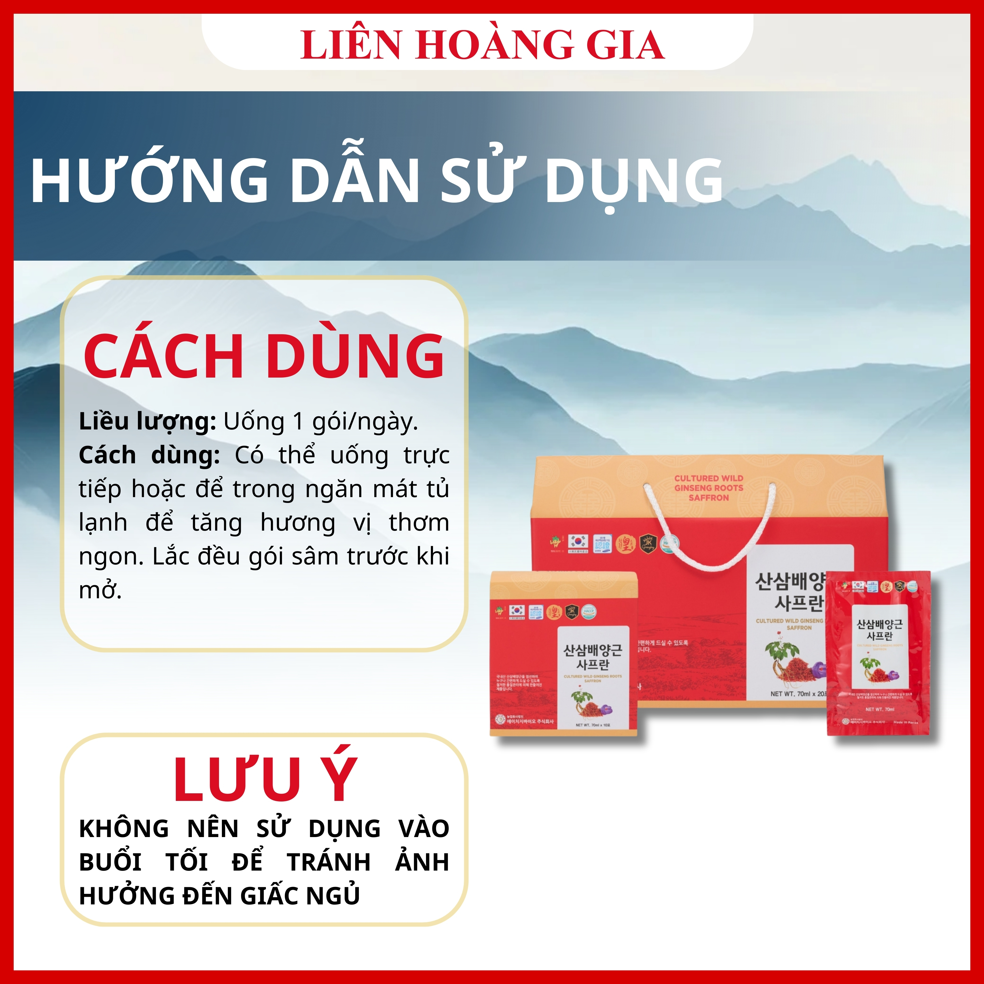 Hướng dẫn cách uống nước Hồng Sâm núi Saffron hằng ngày