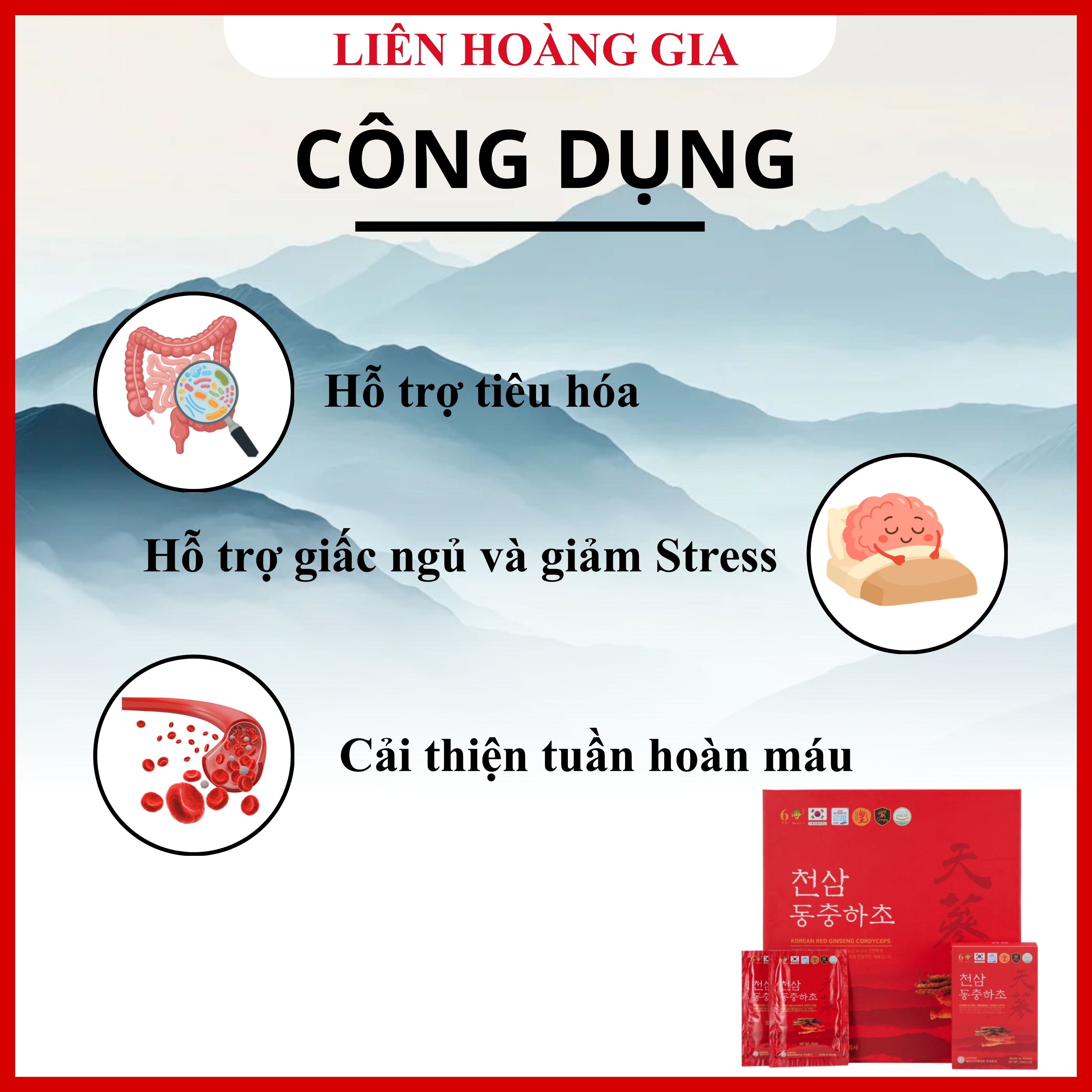 Công dụng giảm căng thẳng và giúp ngủ ngon của Thiên Sâm Đông Trùng