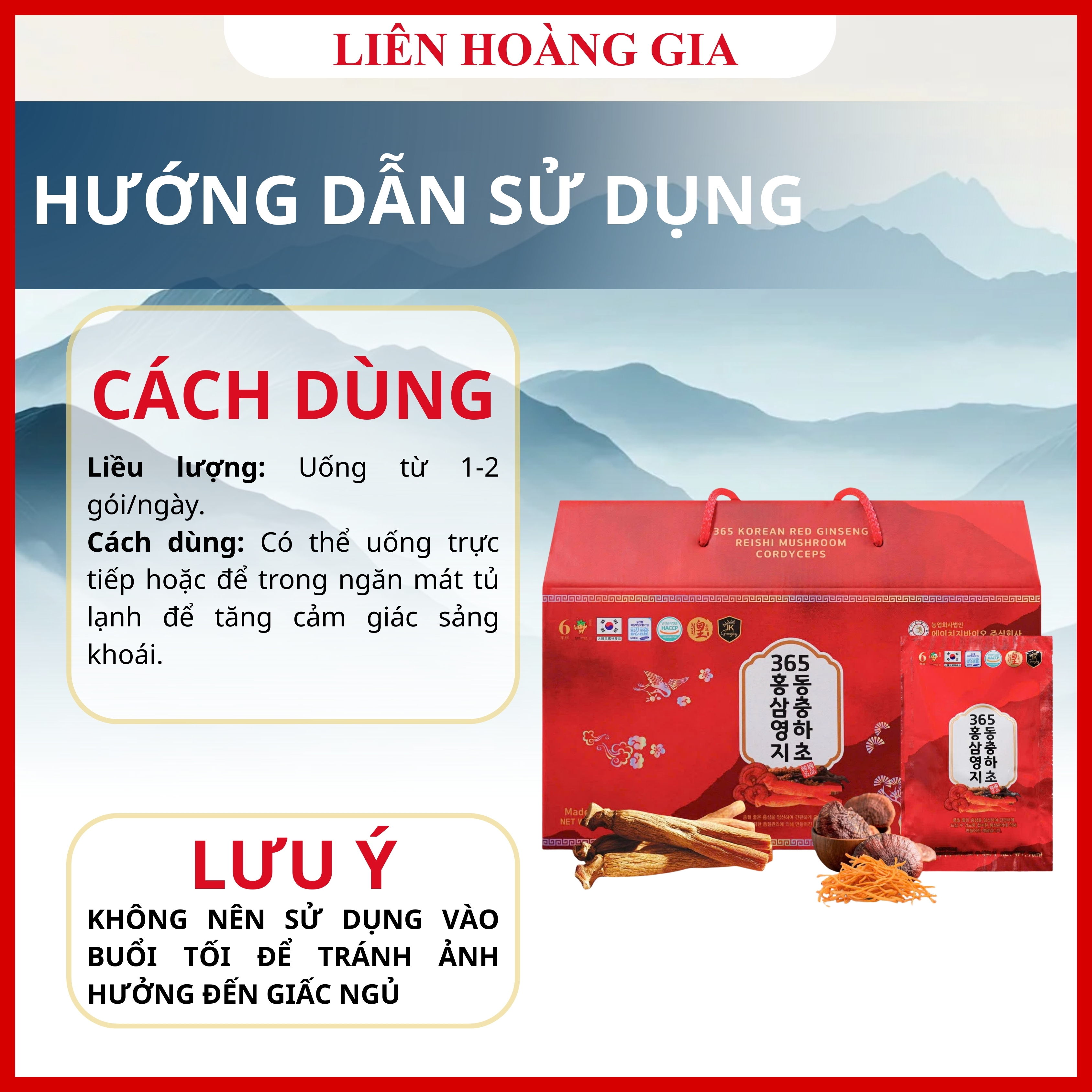 Cách sử dụng nước hồng sâm linh chi đông trùng đạt hiệu quả tốt nhất