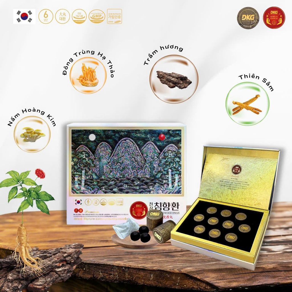 Viên Bổ Não Thiên Sâm Trầm Hương DKG giúp an thần, ngủ ngon, giảm căng thẳng