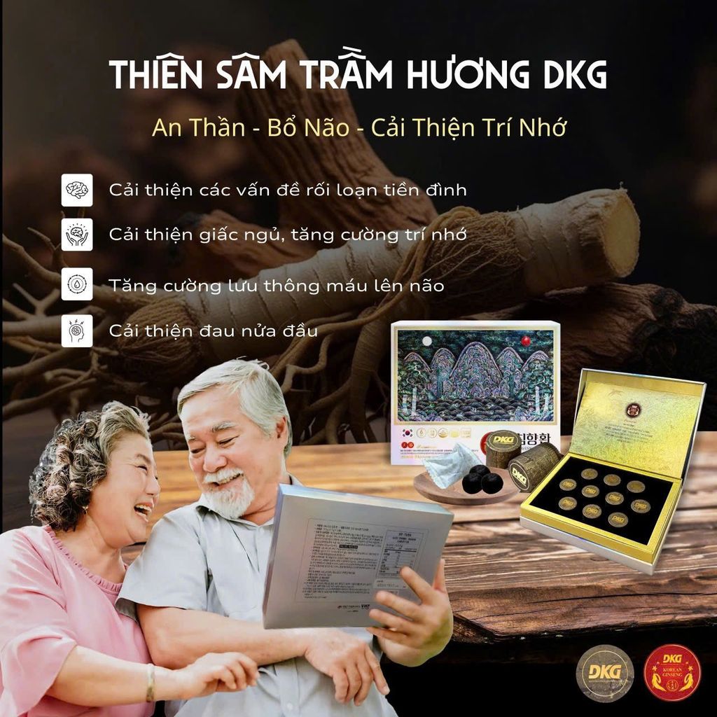 Viên Bổ Não Thiên Sâm Trầm Hương DKG hộp 10 viên chính hãng Hàn Quốc