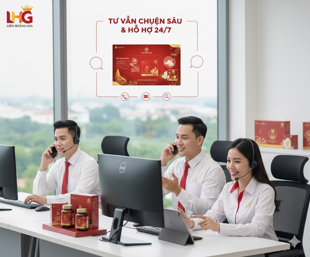 Đội ngũ tư vấn chuyên nghiệp Liên Hoàng Gia hỗ trợ khách hàng