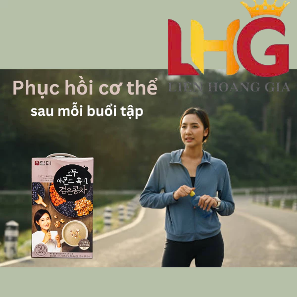 ngũ cốc đậu đen, hạnh nhân, hạt óc chó damtuh hàn quốc