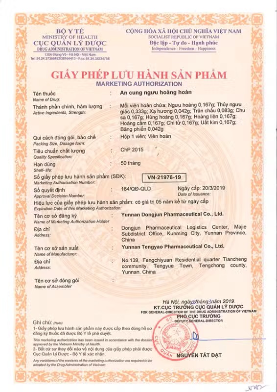 Quy trình bào chế An Cung Đông Á tại Dược phẩm Diên An