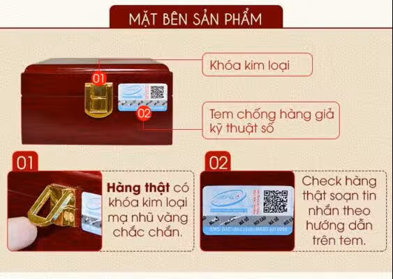 Thiết kế hộp gỗ sang trọng của An Cung Ngưu Hoàng Hoàn Đông Á