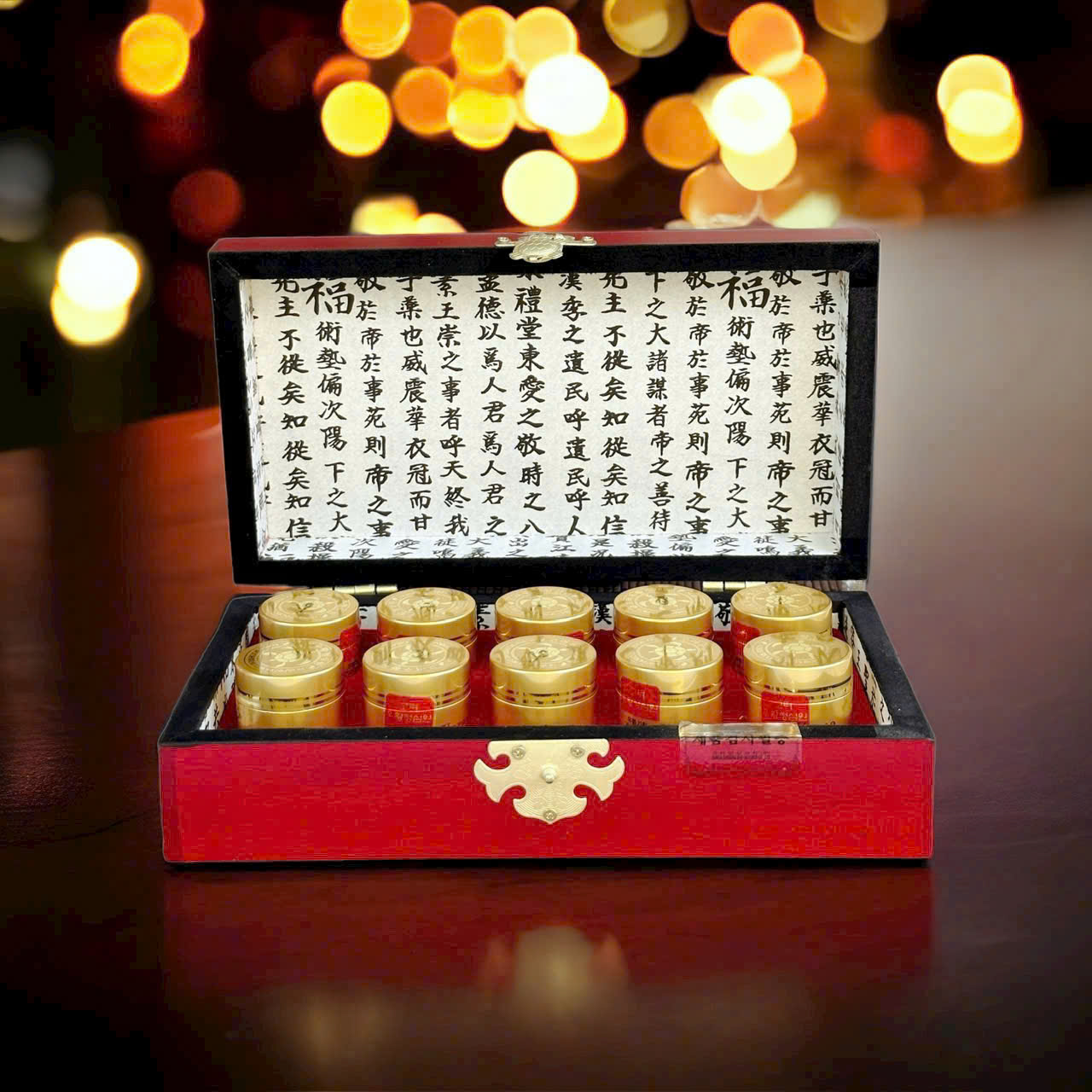 An Cung Ngưu Hoàng Thanh Tâm Korea Woohwang Cheongsimwon Hộp Gỗ 10 Viên