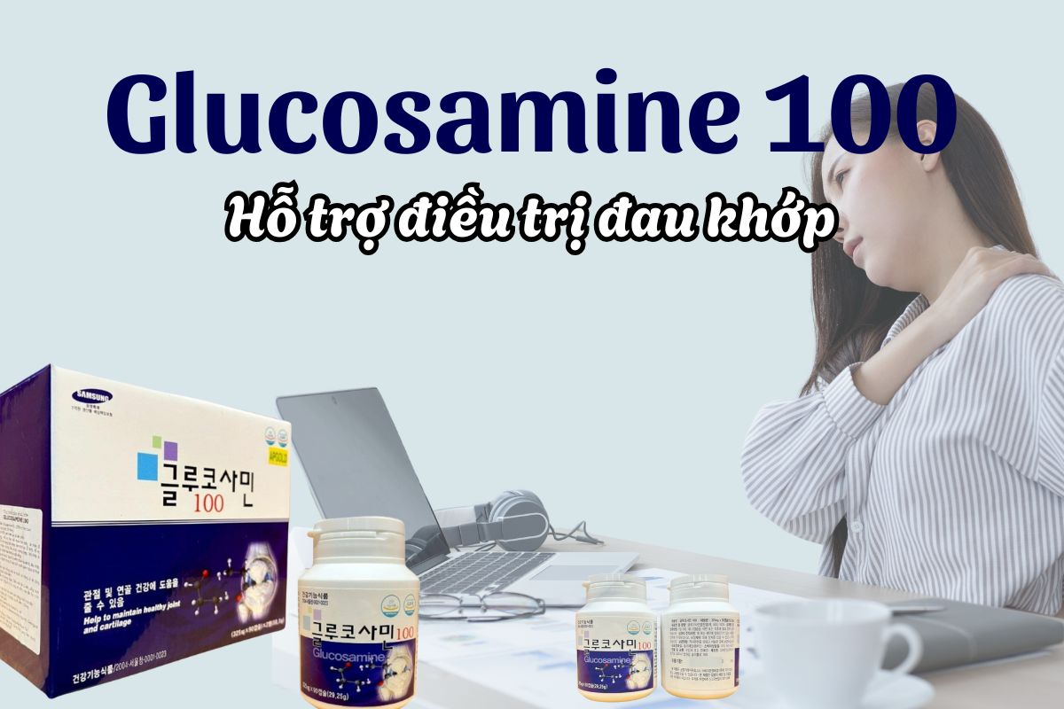 Hình ảnh cận cảnh viên nang Glucosamin Bio Apgold 100mg dễ hấp thụ