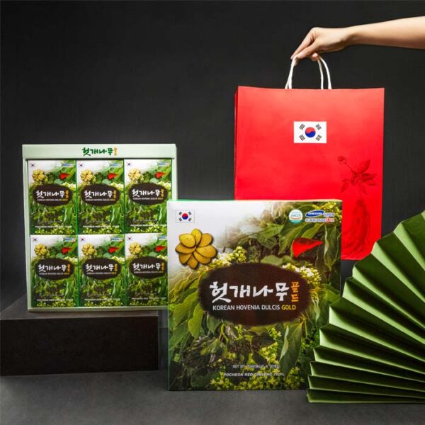 Nước bổ gan Pocheon Hovenia Dulcis Gold Hàn Quốc, hộp 30 gói x 70ml, sản phẩm chính hãng