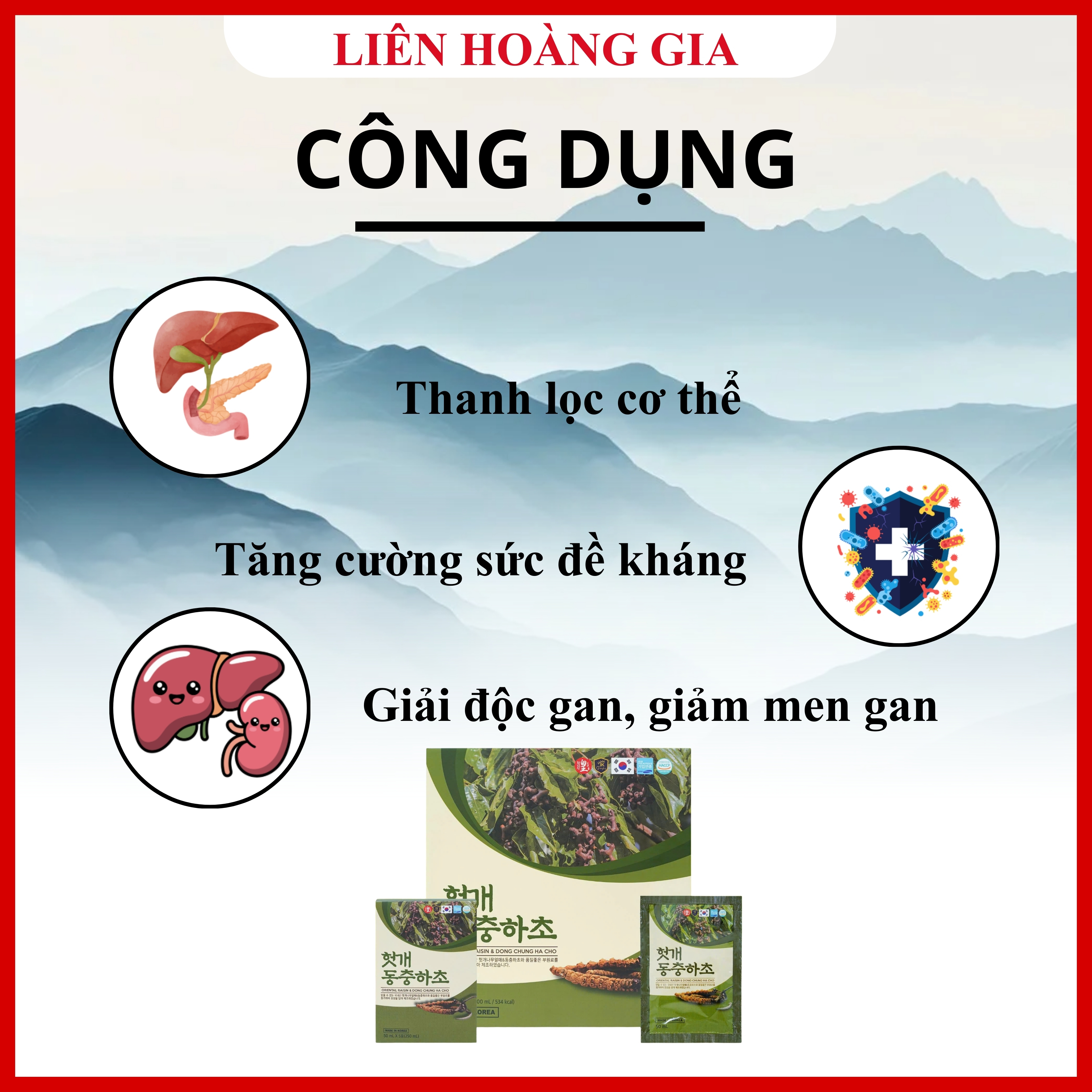 Đông trùng hạ thảo giúp bồi bổ sức khỏe và tăng cường sinh lực trong nước mát gan