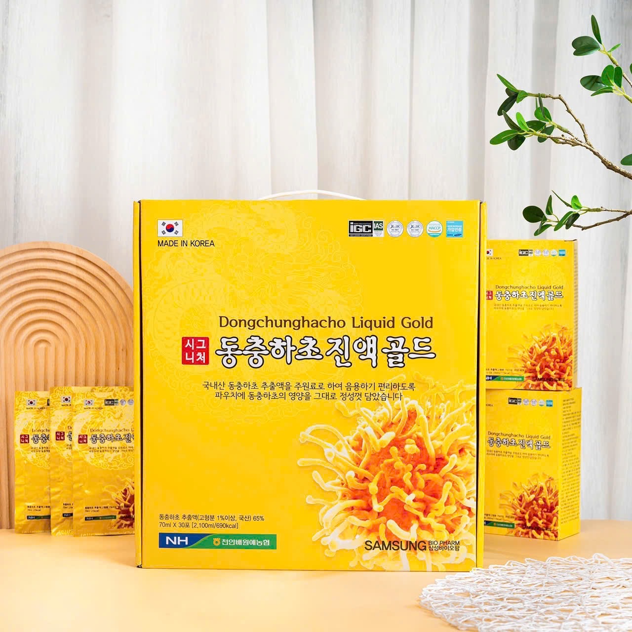 Nước Đông Trùng Hạ Thảo Dongchunghacho Liquid Gold Samsung 30 gói chính hãng