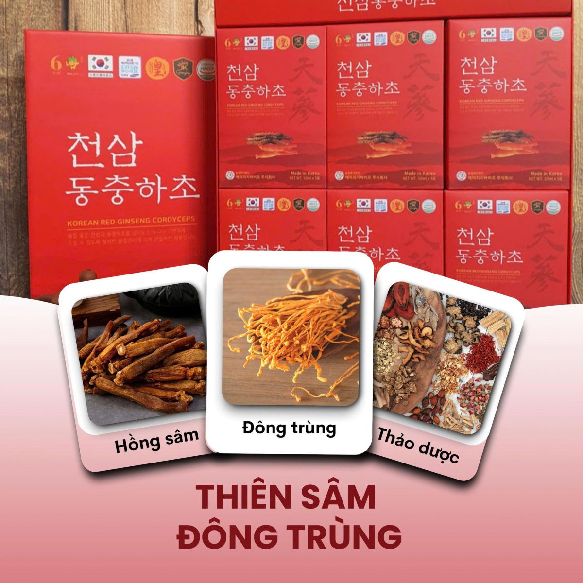 Thiên sâm đông trùng Hàn Quốc tại hệ thống Liên Hoàng Gia