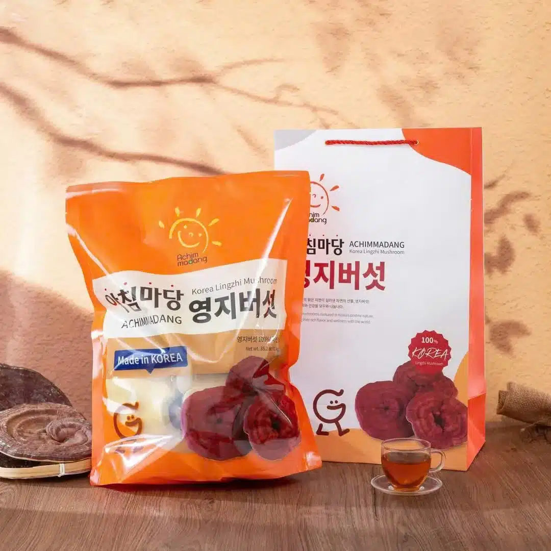 Nấm linh chi đỏ thượng hạng Achimmadang Hàn Quốc túi 1kg 4-5 tai chính hãng
