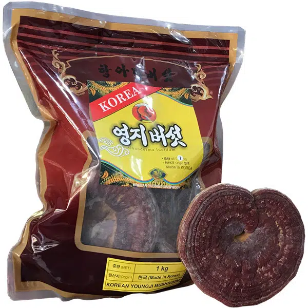Nấm Linh Chi Đỏ Núi Đá Korean Youngji Mushroom bịch 1kg chính hãng