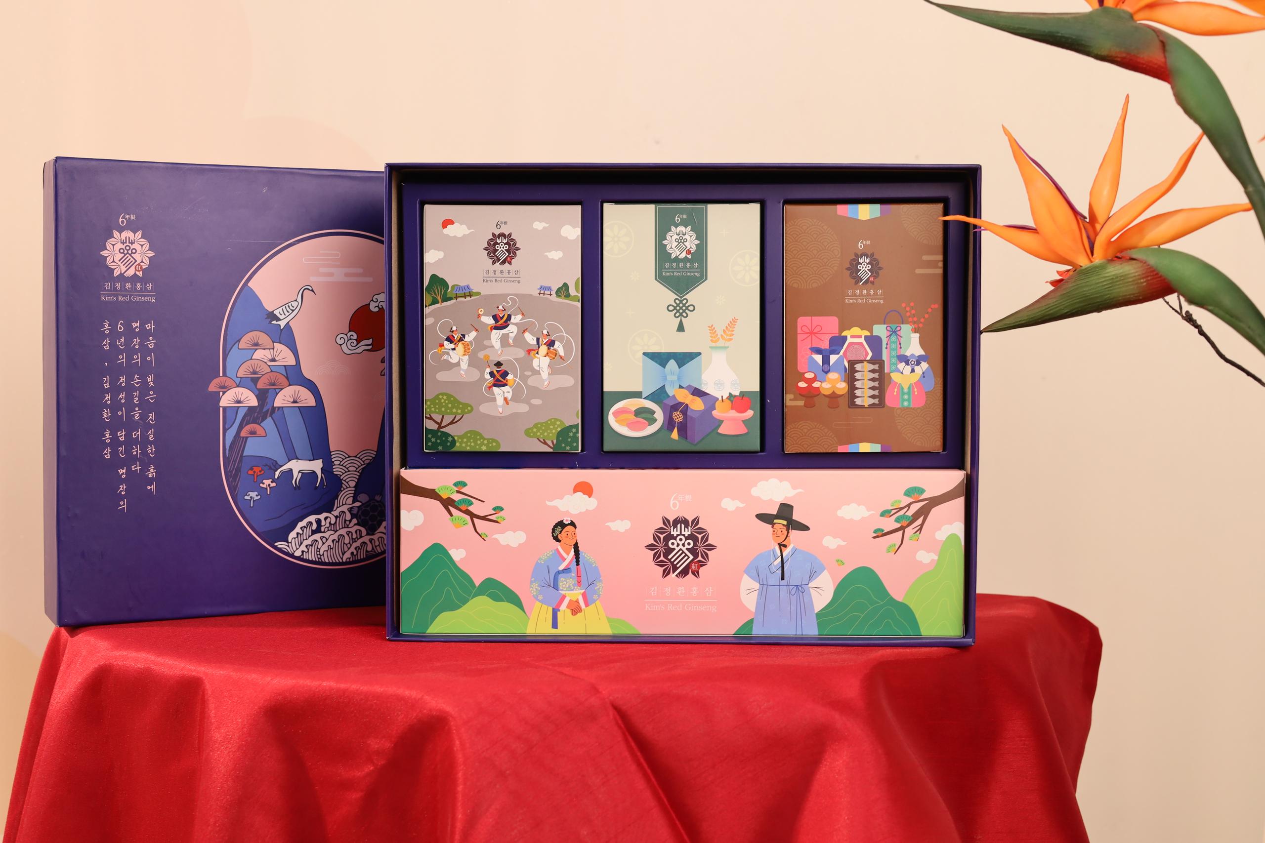 Hộp Quà Tặng Gia Bảo Tinh Hoa Kim’s Red Ginseng chính hãng Hàn Quốc