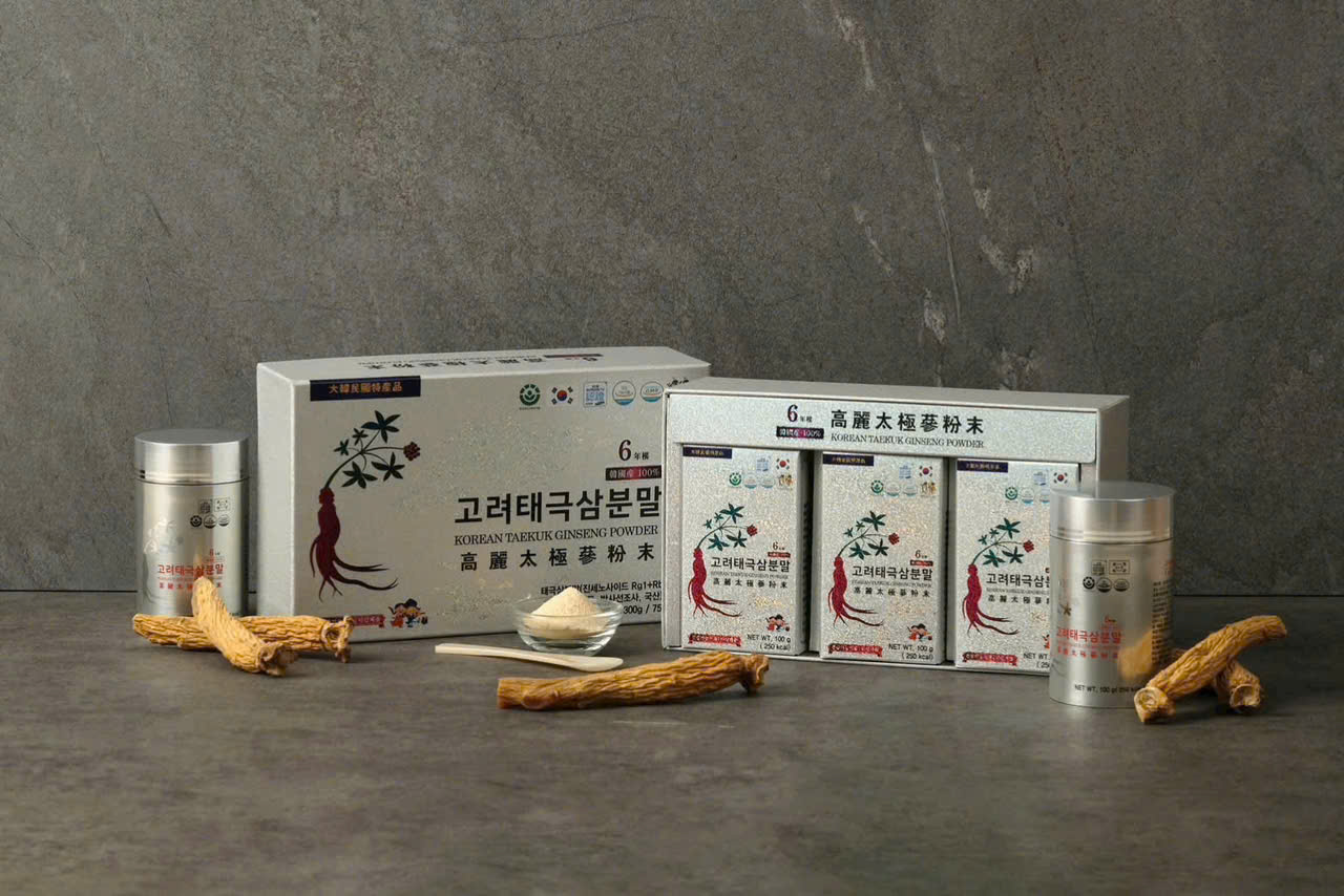 Quy cách hũ đơn 100g nhỏ gọn tiện lợi của Bột Thiên Sâm Chính Phủ Premium