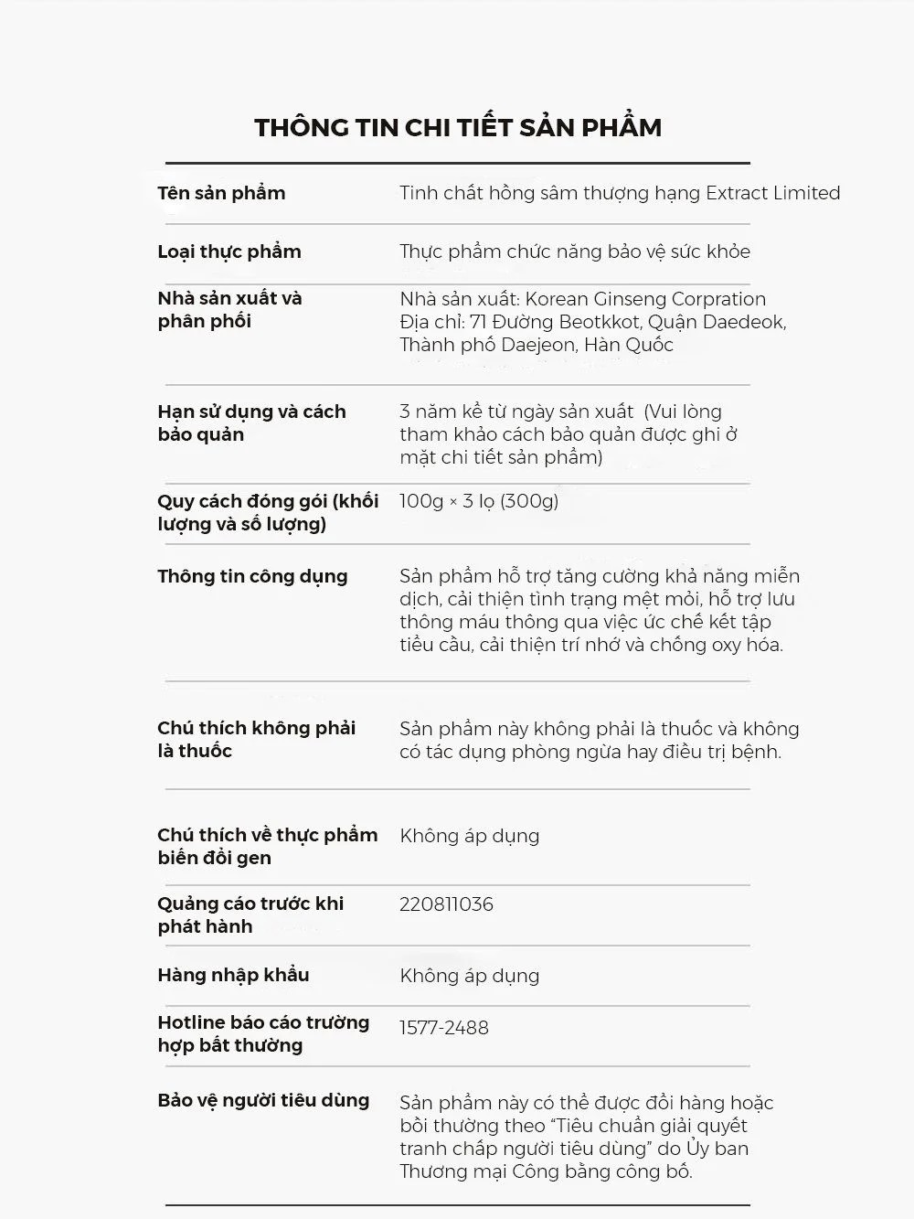 Hướng dẫn cách sử dụng tinh chất Địa Sâm KGC Limited 100g đúng cách