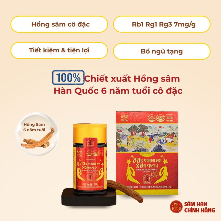 Công dụng hỗ trợ đại bổ nguyên khí, tăng đề kháng và ổn định hệ tuần hoàn tuần hoàn máu từ cao sâm