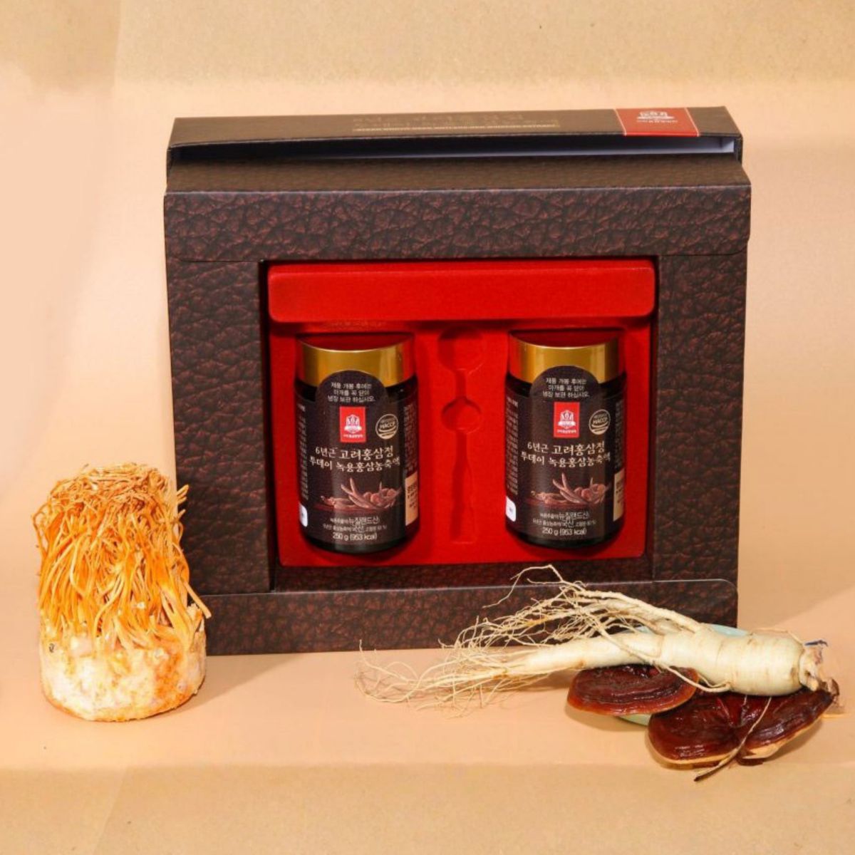 Cao Hồng Sâm Nhung Hươu 6 Tuổi Goryo chính hãng Hàn Quốc hộp 2 lọ