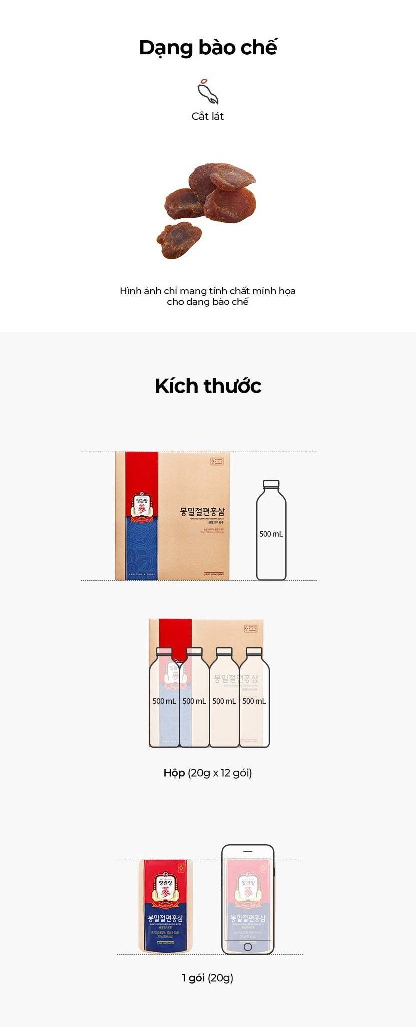 Lát hồng sâm tẩm mật ong KGC mềm dẻo thơm ngon dễ sử dụng