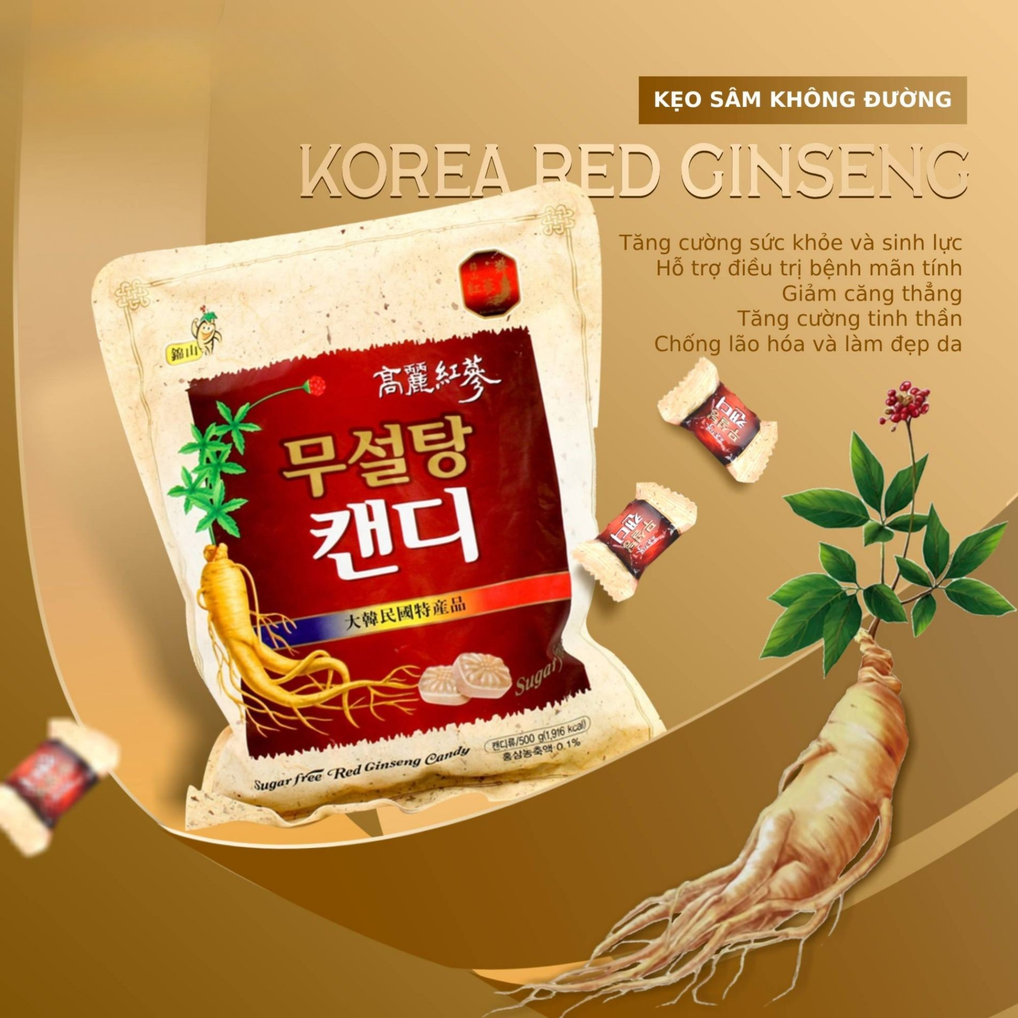 Thành phần tạo ngọt tự nhiên Isomaltooligosaccharide trong kẹo sâm Korea Red Ginseng