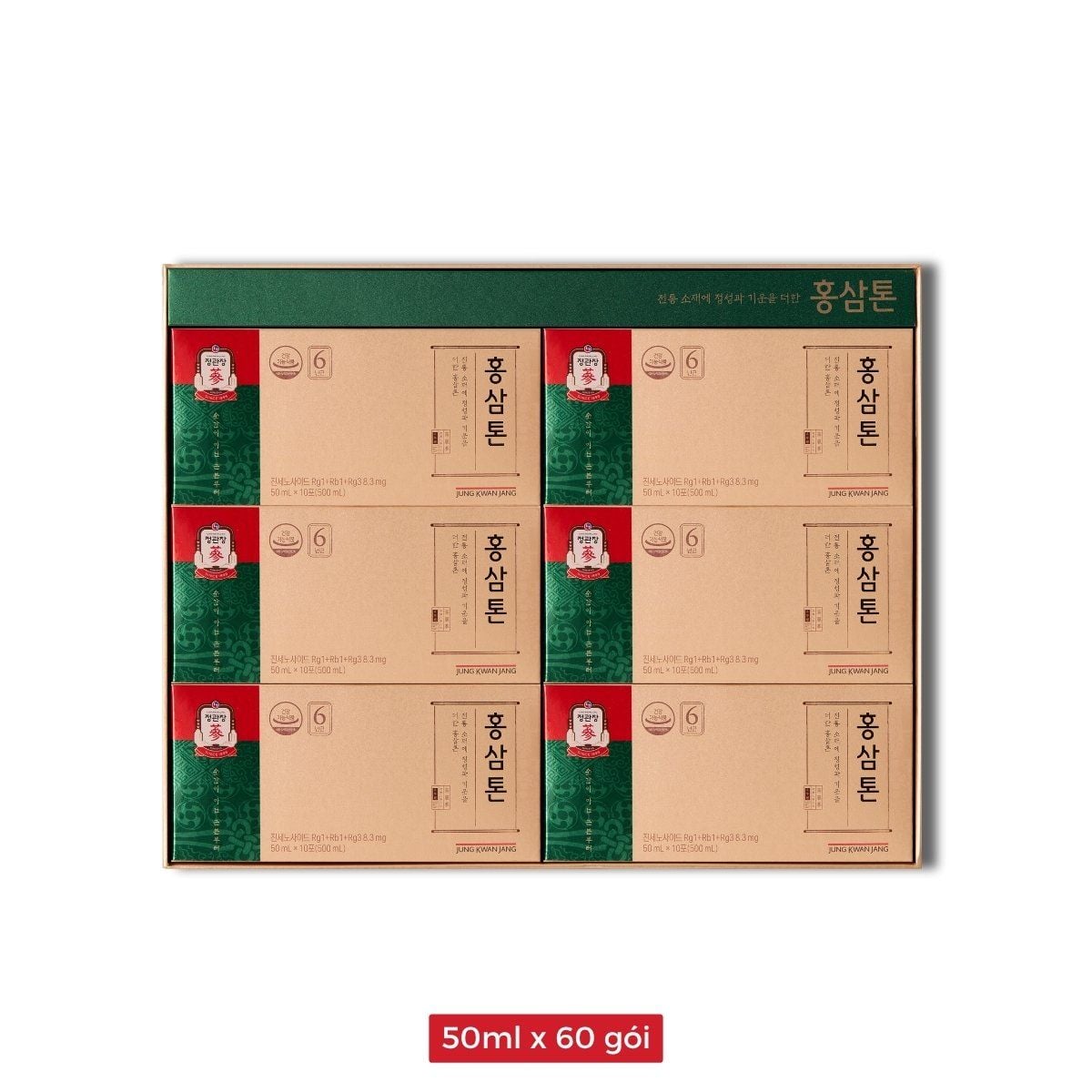Hộp nước hồng sâm KGC Tonic Original 60 gói chính hãng Hàn Quốc