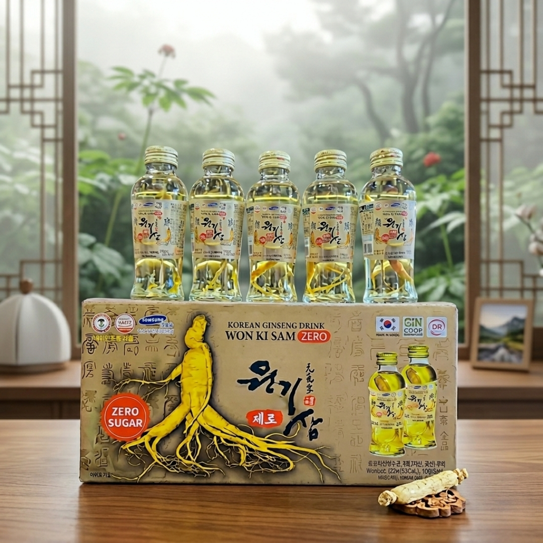 Nước hồng sâm có củ không đường Won Ki Sam chính hãng Hàn Quốc
