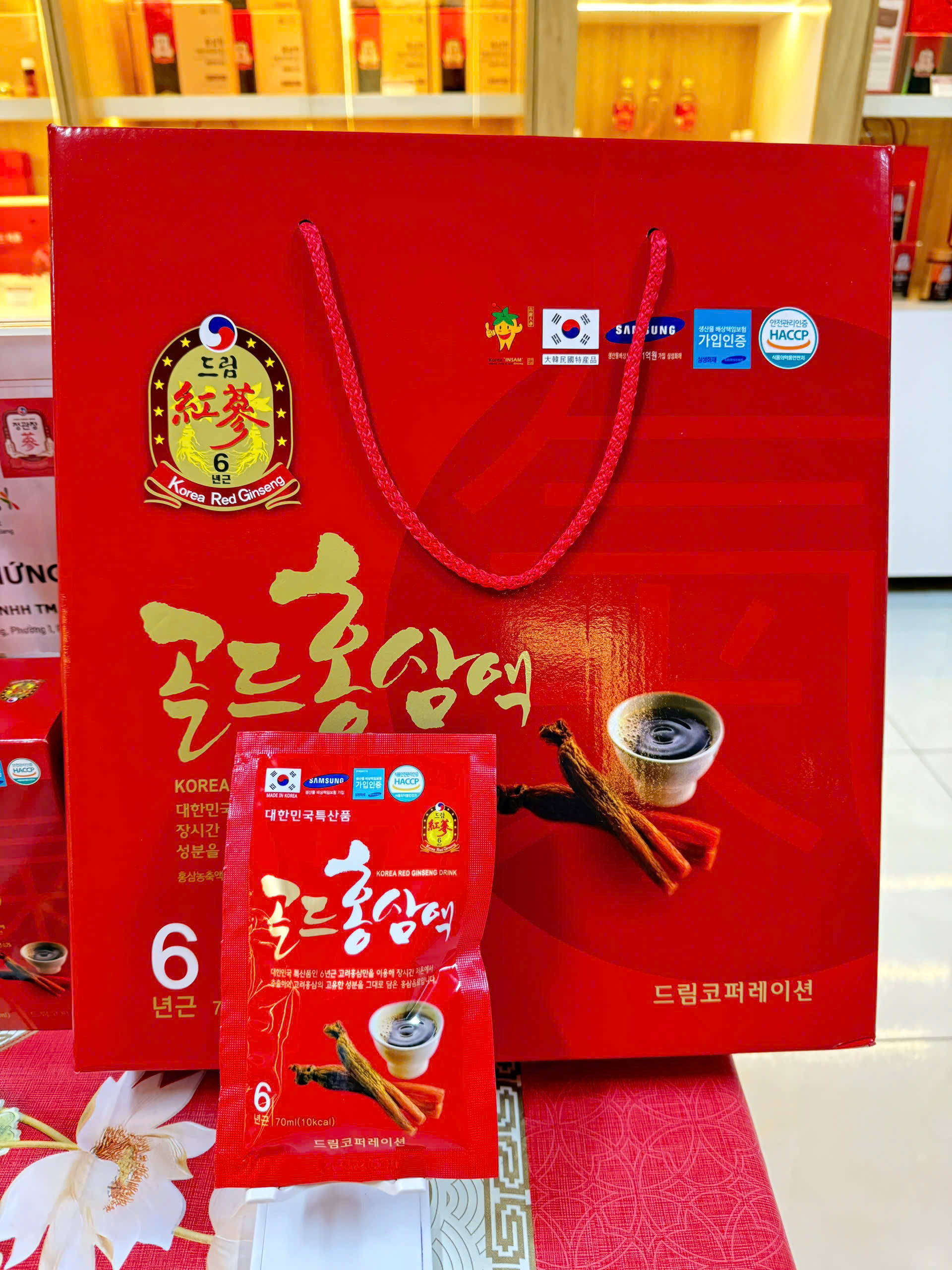 Hộp Nước Hồng Sâm Chén Dream 70ml x 30 gói chính hãng Hàn Quốc.