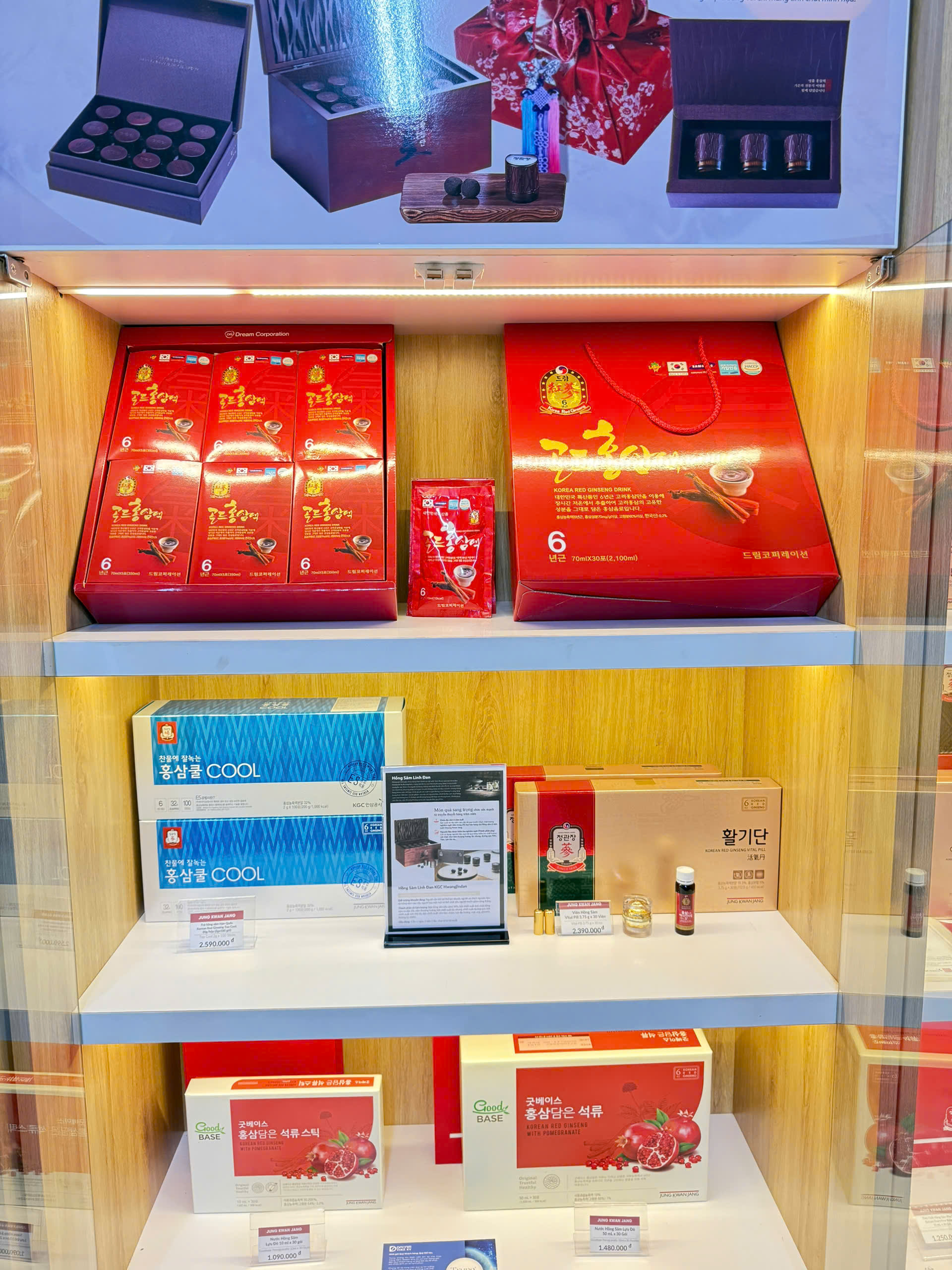 Thành phần hồng sâm 6 năm tuổi trong Nước Hồng Sâm Chén Dream.