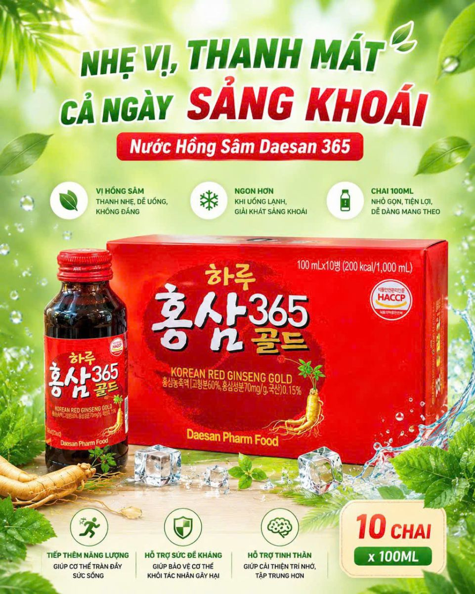 Nước hồng sâm Gold Daesan 10 chai
