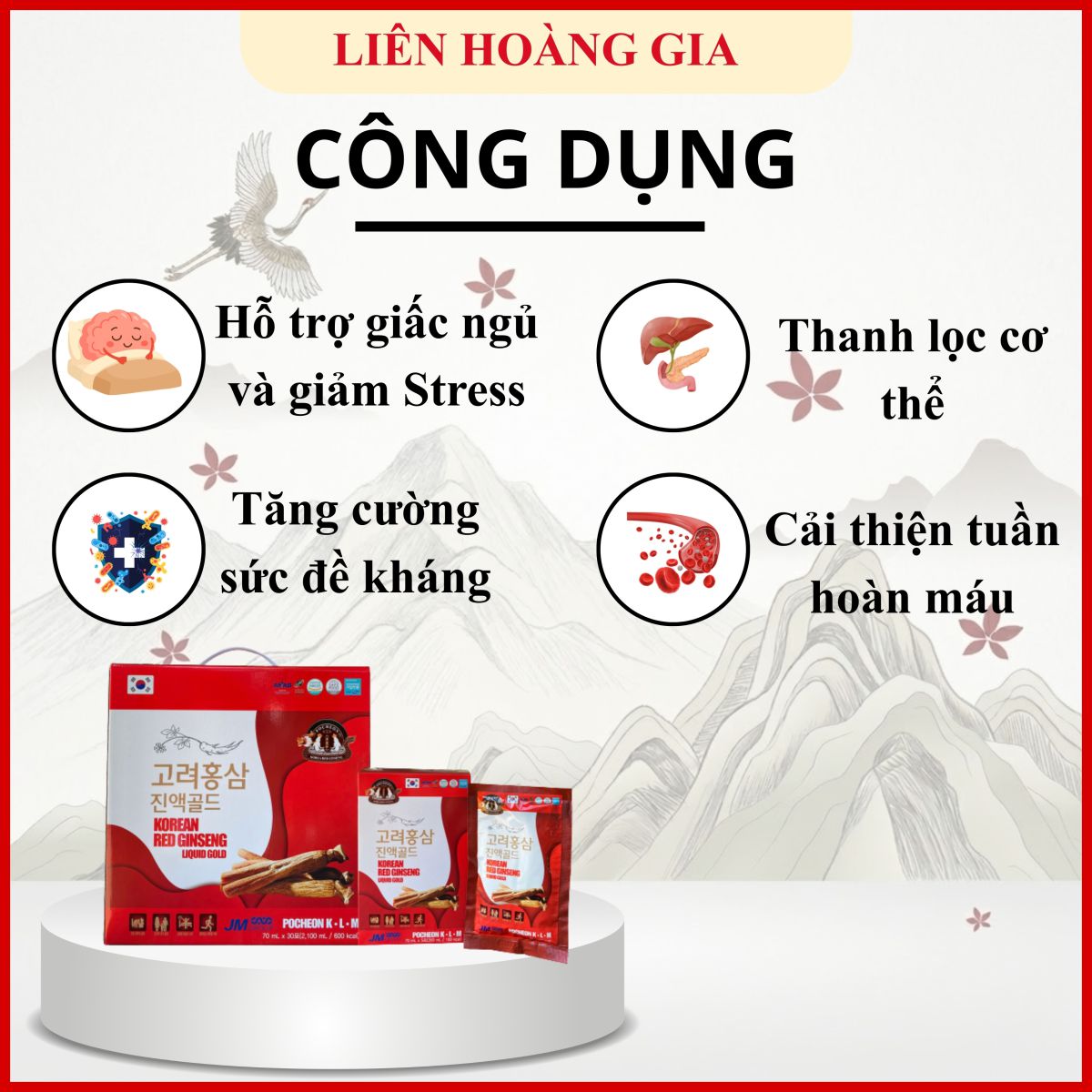 Bồi bổ cơ thể suy nhược bằng Nước Hồng Sâm Gold Pocheon mỗi ngày.