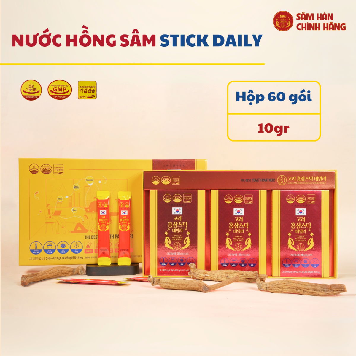 Nước hồng sâm Hàn Quốc Daily Daedong 60 gói chính hãng